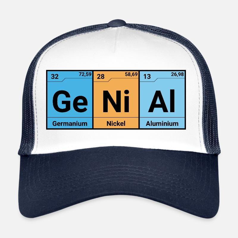 Génial - éléments de chimiste Casquette trucker 