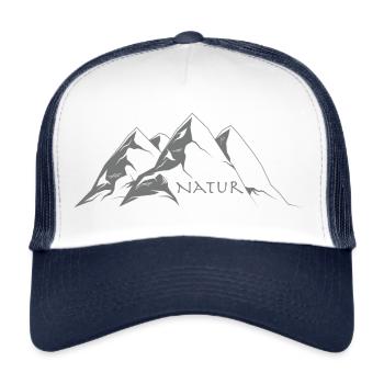 Natur - ist unser Herz und unser Leben - Trucker Cap - Weiß/Navy - Vorne
