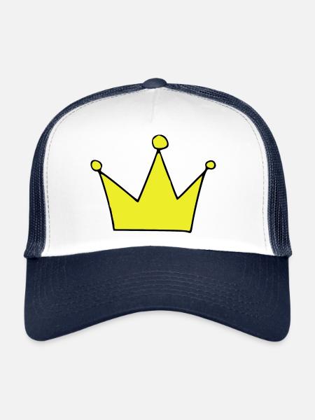 Couronne Prince Princesse prince prince princess - Casquette trucker  - blanc/marine - Devant