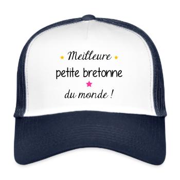 Brittany - Best little Breton girl in the world! - Trucker Cap - white/navy - Front