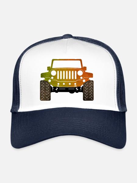 jeep - Casquette trucker  - blanc/marine - Devant