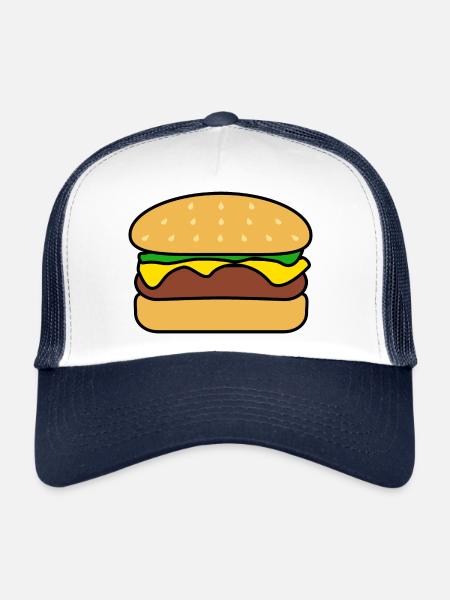 Burger - Trucker Cap - white/navy - Front