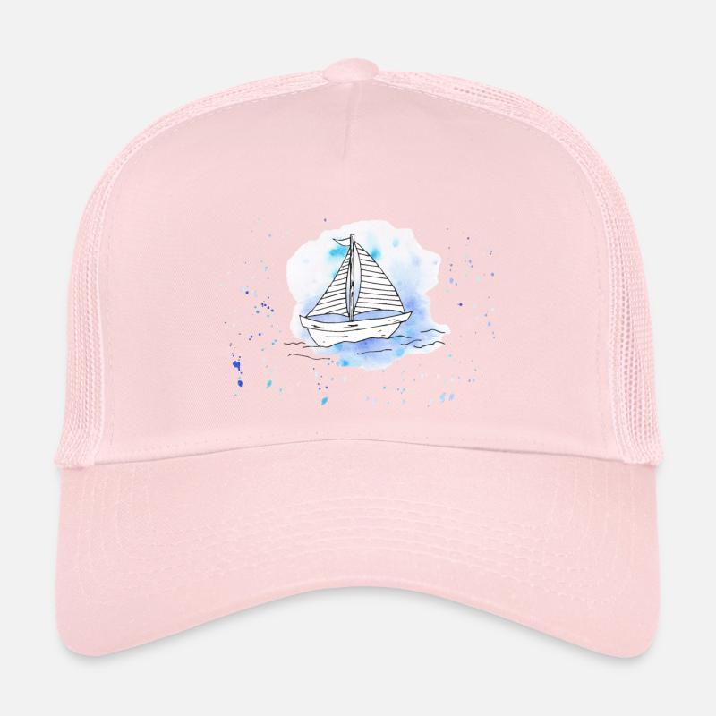 Aquarell Schiffchen Trucker Cap