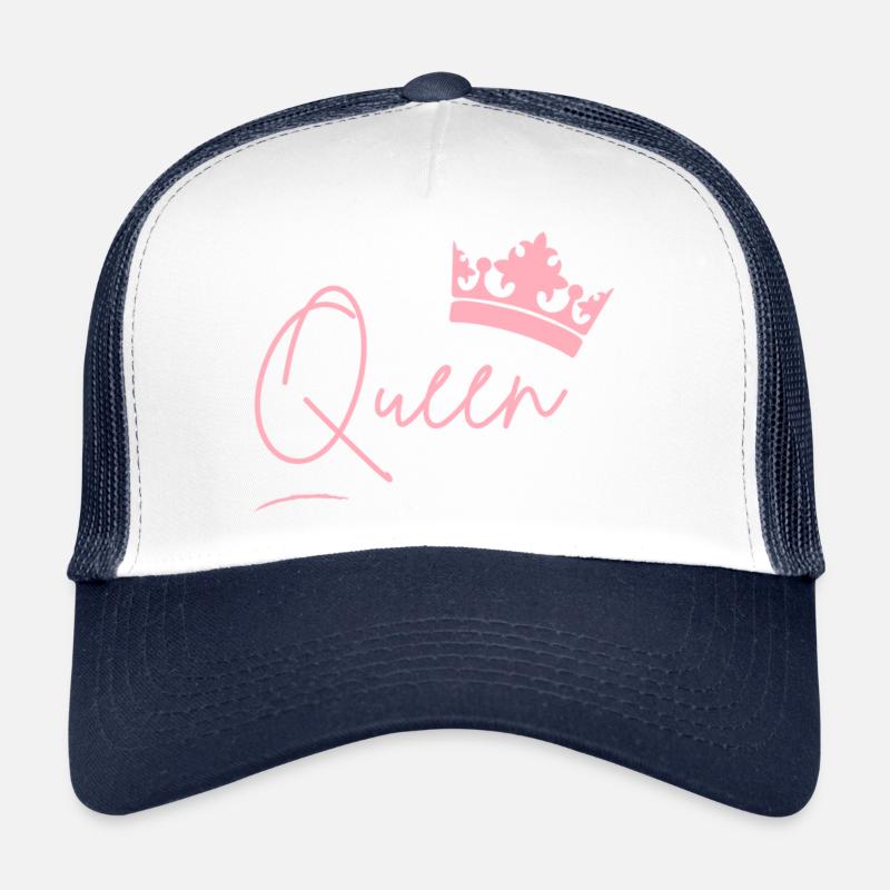 Queen Lettering with Crown – Pink Power Trucker Cap