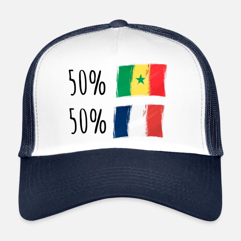 Moitié Français / Moitié sénégalais Casquette trucker 