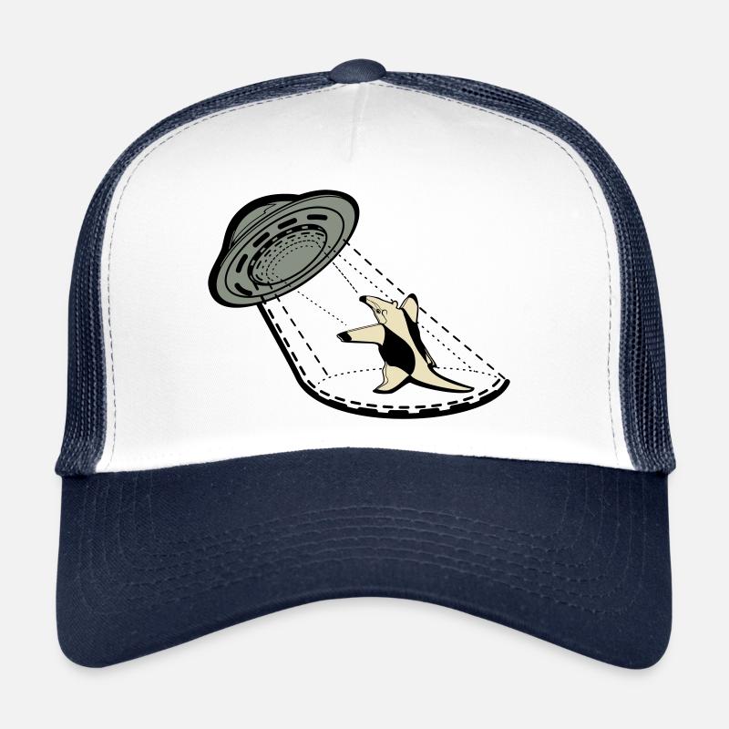 Tamandua Kleiner Ameisenbär gegen Ufo - Trucker Cap - Weiß/Navy