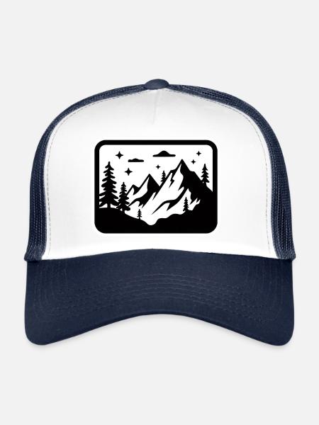Berg Schwarz - Trucker Cap - white/navy - Front