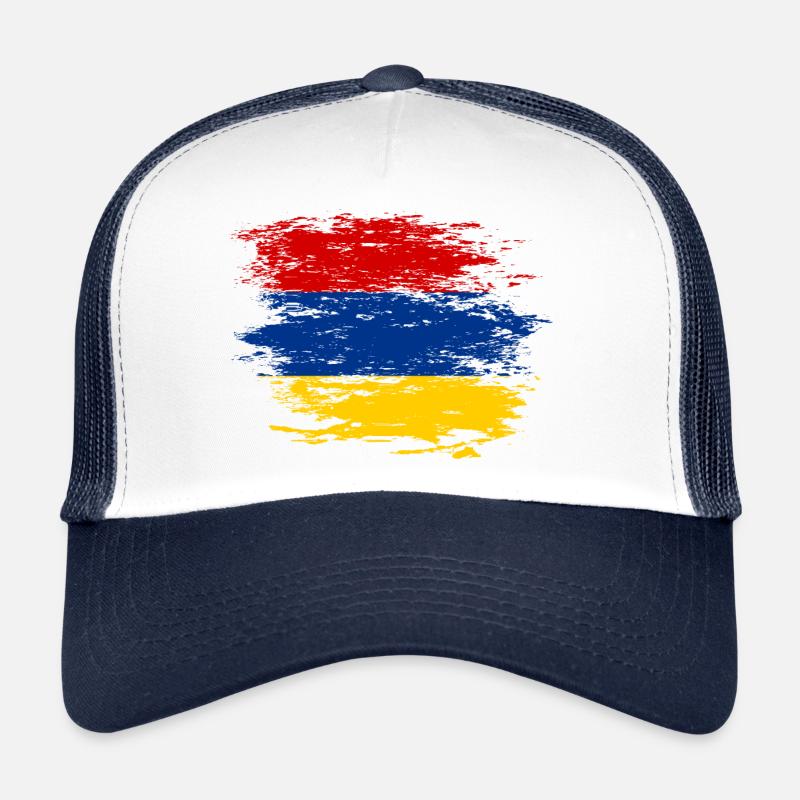 Drapeau de l'Arménie utilisé Casquette trucker 
