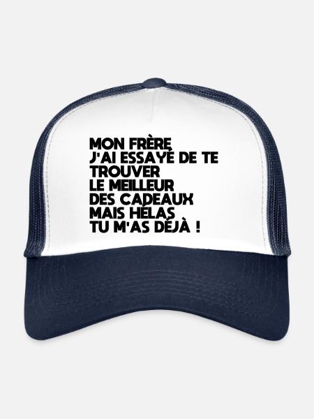 My brother I tried to find you a gift Humor - Trucker Cap - white/navy - Front