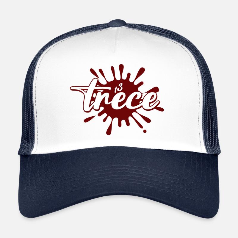 Trece13 Éclaboussure - Casquette trucker  - blanc/marine