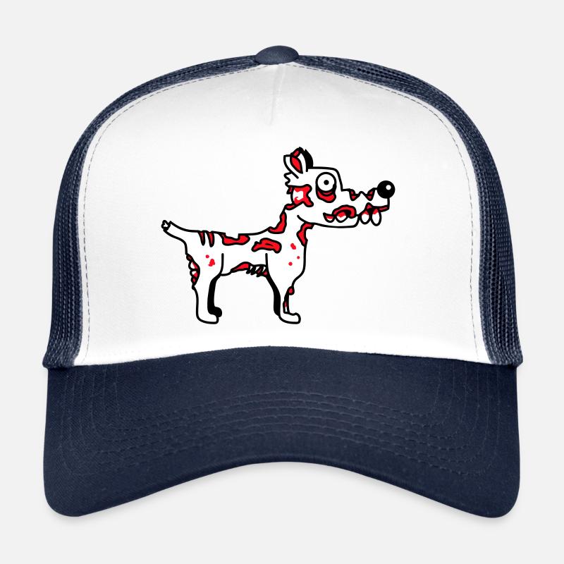 Hund Zombie Untot Halloween Horror Leiche Grusel Trucker Cap
