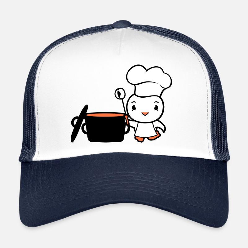 Vogel Chefkoch Kochtopf Ente lecker hunger essen Trucker Cap