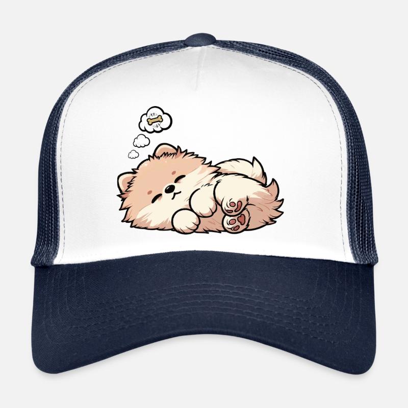 Pomeranian Pomeranian Pomeranian Spitz Dog Miniature Spitz Holder Trucker Cap