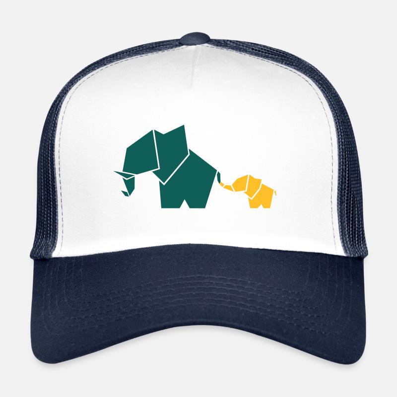 Elefanten - Trucker Cap - Weiß/Navy