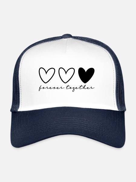 3 Hearts Partners Partie 1 sur 3 - Casquette trucker  - blanc/marine - Devant