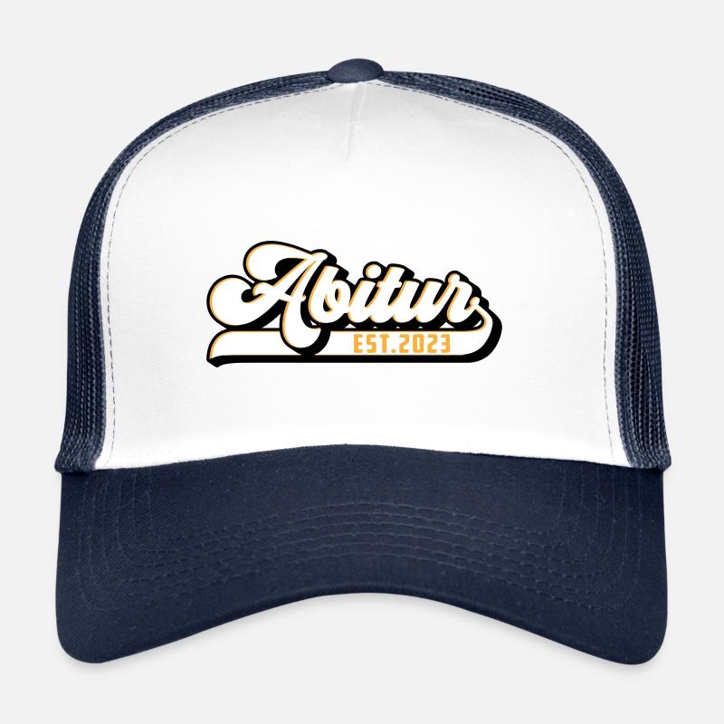 Farben änderbar | Abitur 2023 - Trucker Cap - Weiß/Navy