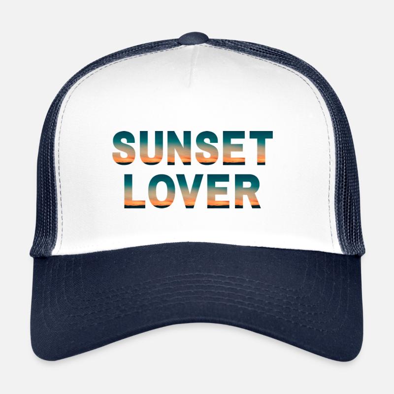 Amoureux du coucher du soleil Casquette trucker 