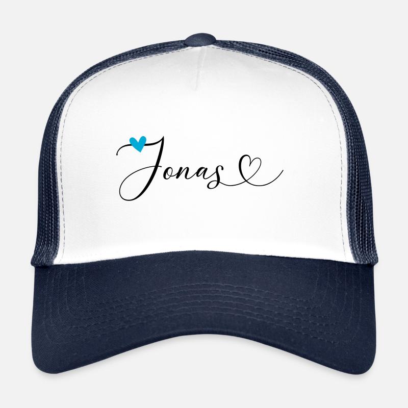 Jonas Name Vorname Kalligrafieherz Trucker Cap
