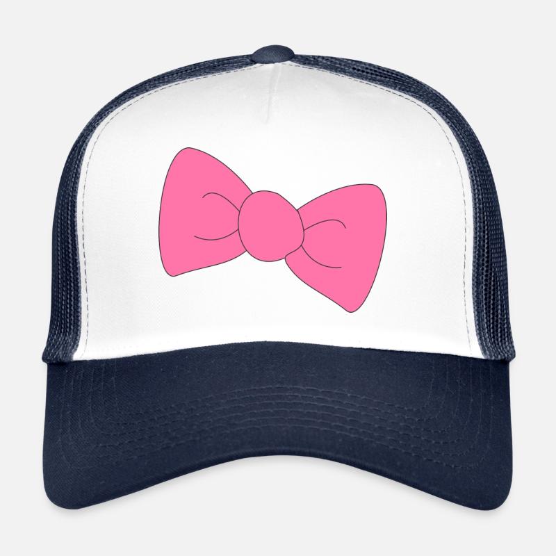 pink suit bow tie - Trucker Cap - white/navy