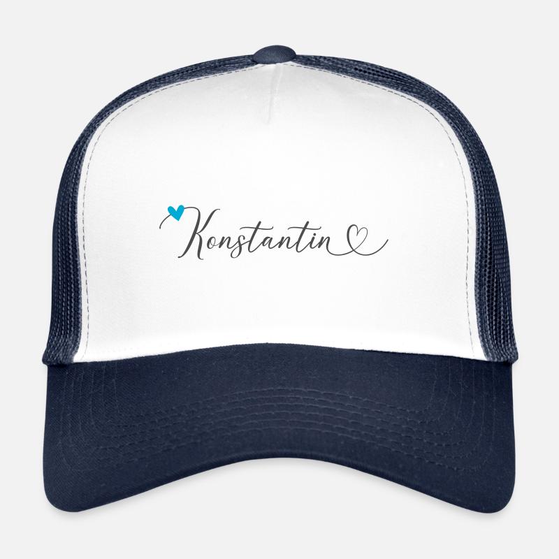 Konstantin Name Vorname Kalligrafieherz Trucker Cap