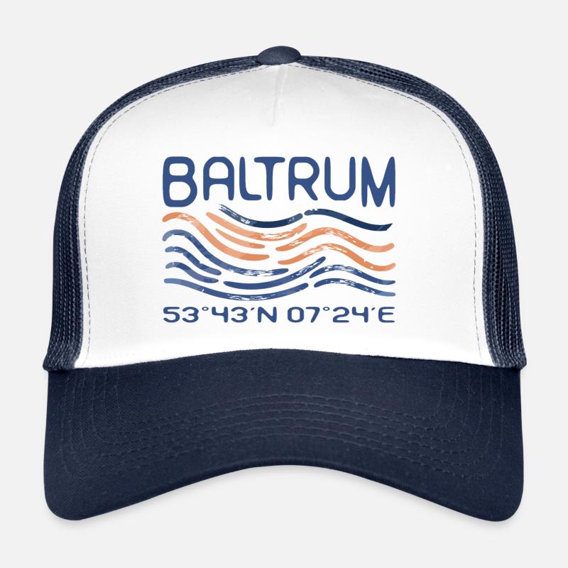 Baltrum GPS coordinates North Sea Island Sea Trucker Cap