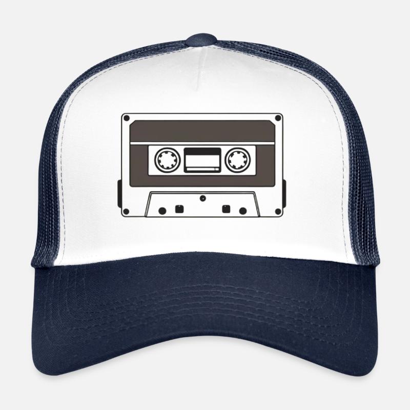 Kassette - Trucker Cap - Weiß/Navy