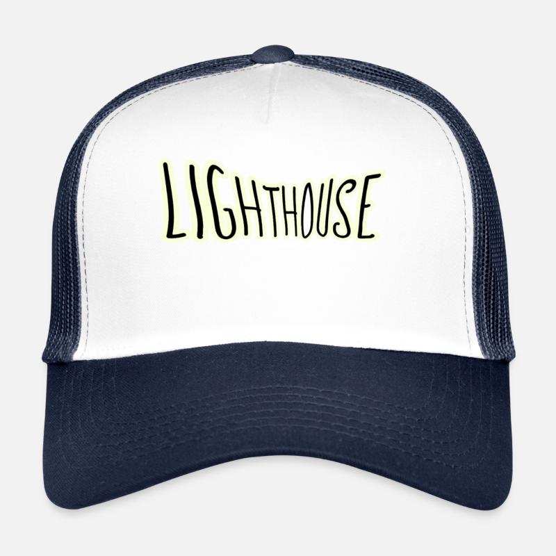 Phare 3 - Casquette trucker  - blanc/marine