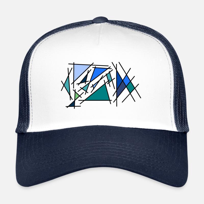 Coin bleu - Casquette trucker  - blanc/marine