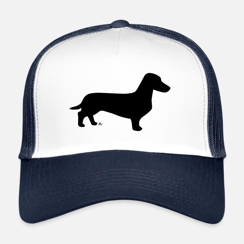 Silhouette de teckel à poil court Casquette trucker 