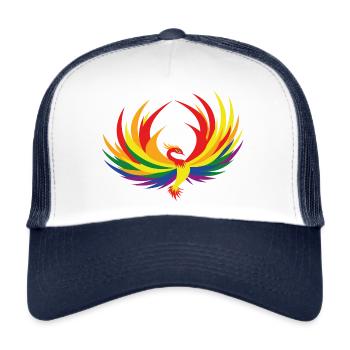 Rainbow Flag, Phoenix - Trucker Cap - white/navy - Front
