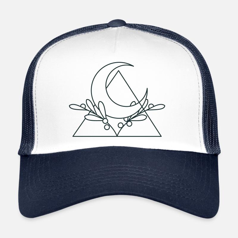 triangle croissant de lune - Casquette trucker  - blanc/marine