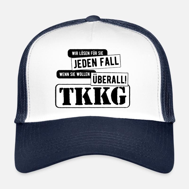 TKKG Titelmusik Logo - Trucker Cap - Weiß/Navy