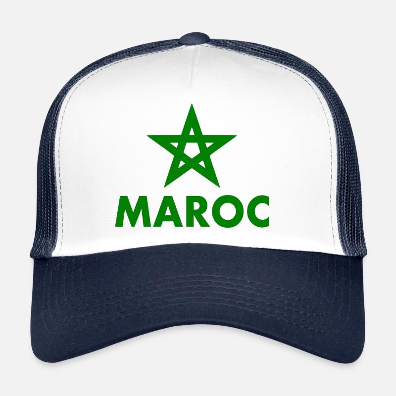 Marokko - Trucker Cap - Weiß/Navy