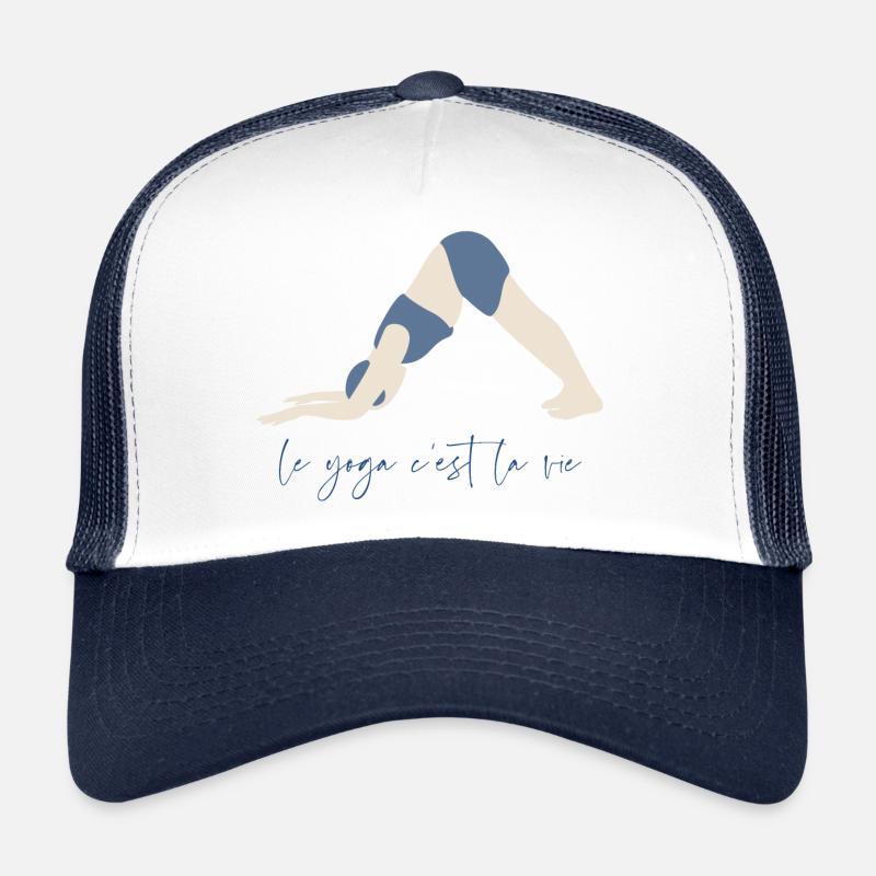 Le yoga c'est la vie - Casquette trucker  - blanc/marine