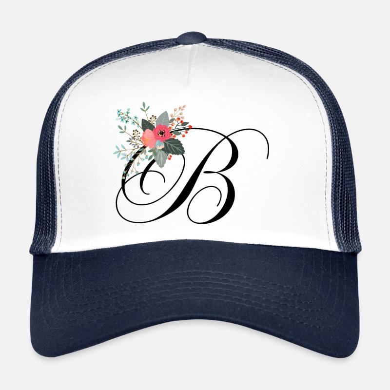 Buchstabe b Blumen Trucker Cap