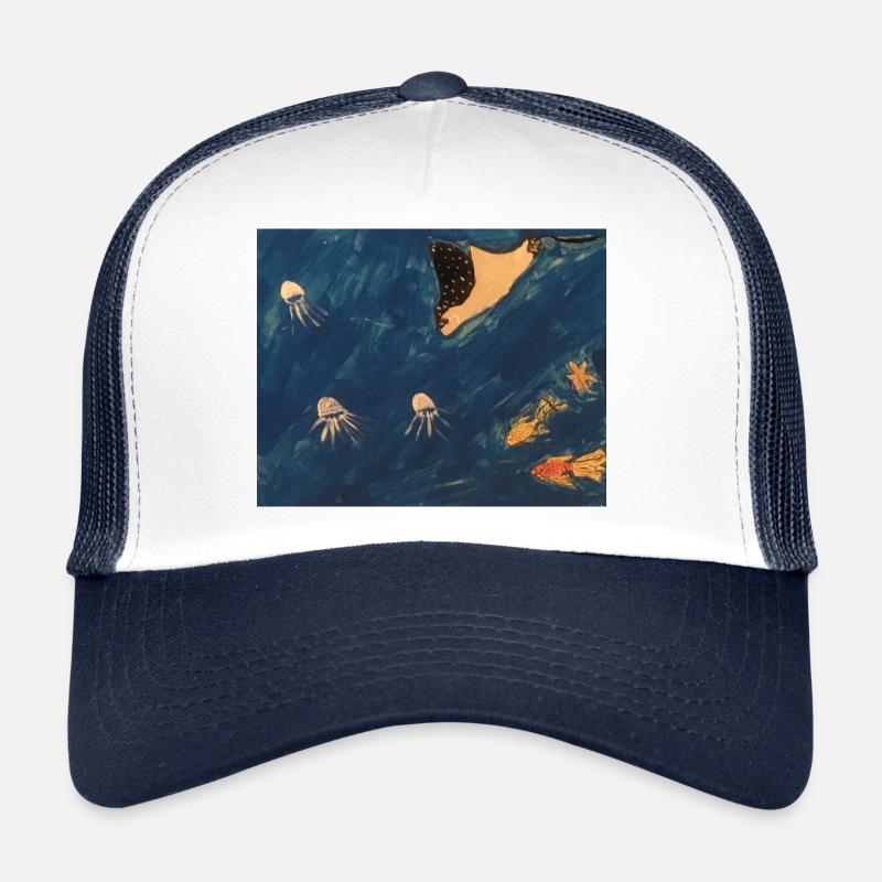 Rays with fish Trucker Cap