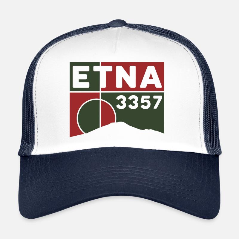 Etna Etna Mongibello volcano mountain Sicily souvenir Trucker Cap