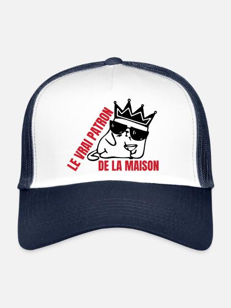 The real of the cat house - Trucker Cap - white/navy - Front