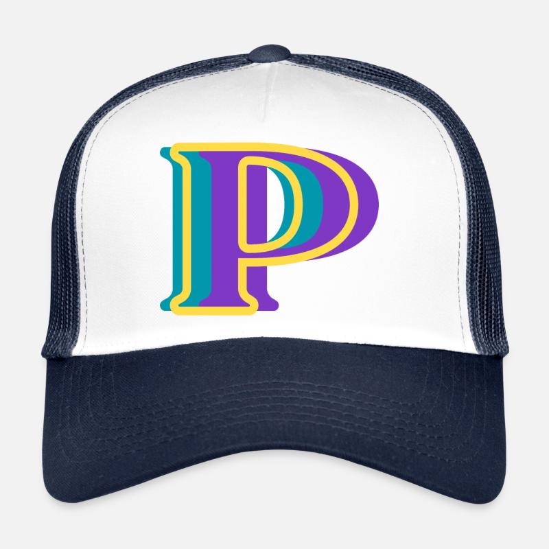 Multicolored letter p Trucker Cap