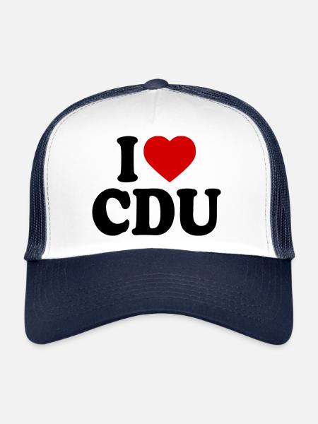 J’adore cdu - Casquette trucker  - blanc/marine - Devant