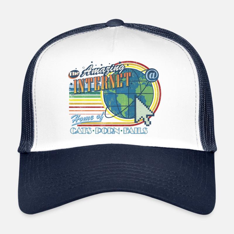 Amazing Internet - Trucker Cap - Weiß/Navy