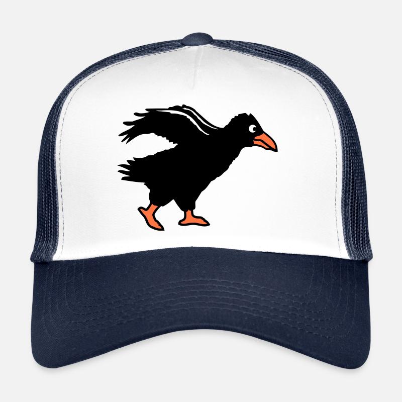 Corbeau oiseau marche corbeau course rapide course drôle Casquette trucker 
