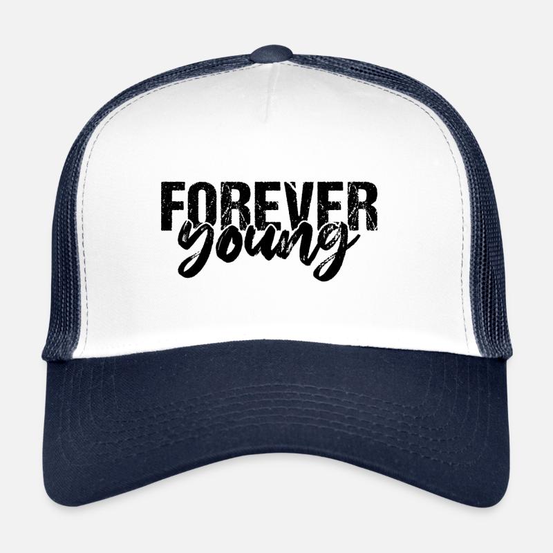 Éternellement jeune - Casquette trucker  - blanc/marine
