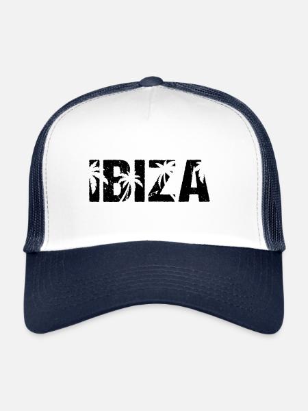 Palmiers d’Ibiza - Casquette trucker  - blanc/marine - Devant