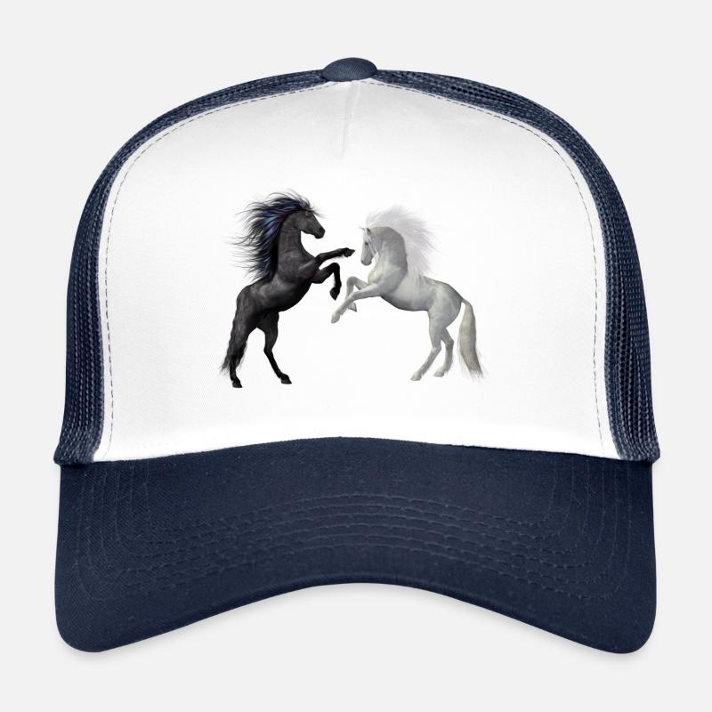2 horses Trucker Cap