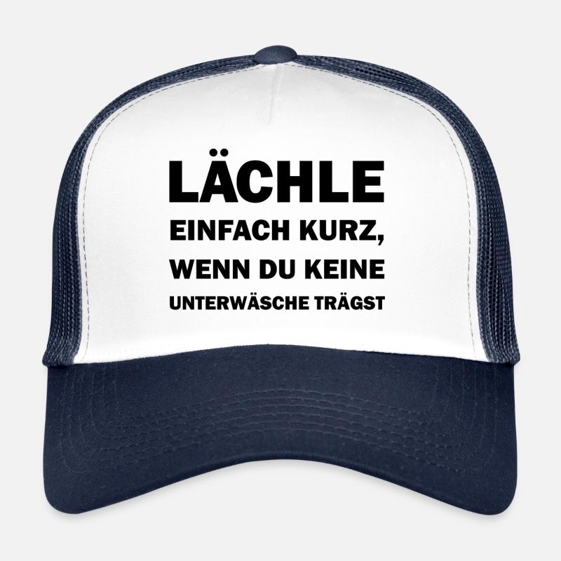Party Spruch Lächle kurz Trucker Cap