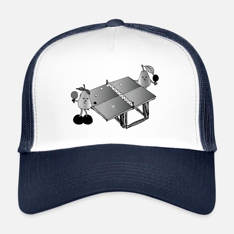 Pears at the table tennis - Trucker Cap - white/navy