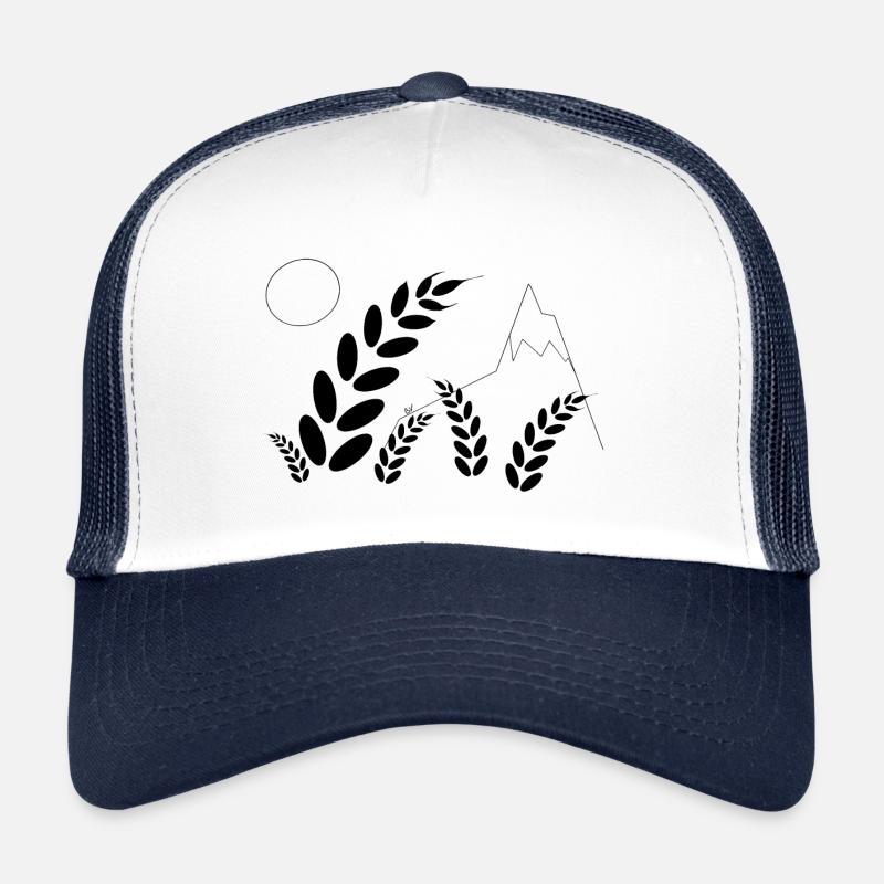Paysage et épis de blés Casquette trucker 