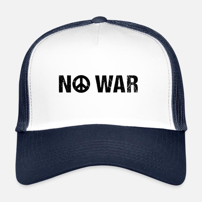 Pas de guerre, de paix, de signe, de paix Casquette trucker 