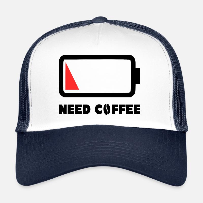 Need Coffee Batterie affiche cadeau Casquette trucker 